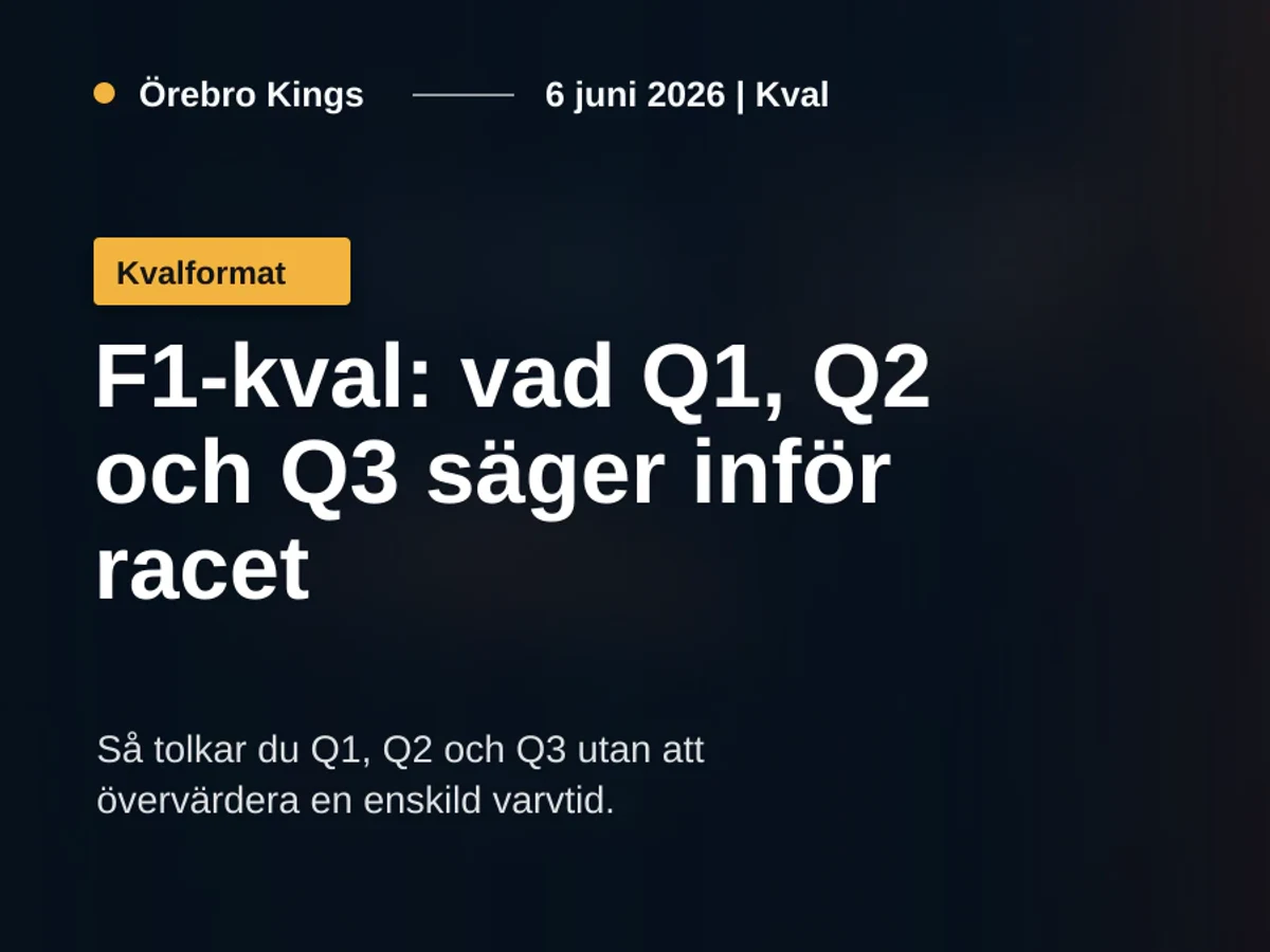 Generisk formelbil i fart genom en kurva under kval.