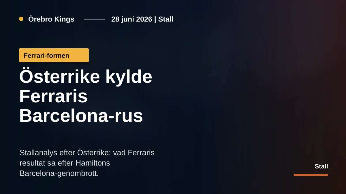 Generisk röd formelbil lämnar en depåmiljö under en F1-helg.