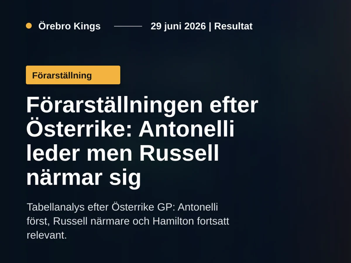 Mediamiljö med tabellkänsla efter en F1-helg.