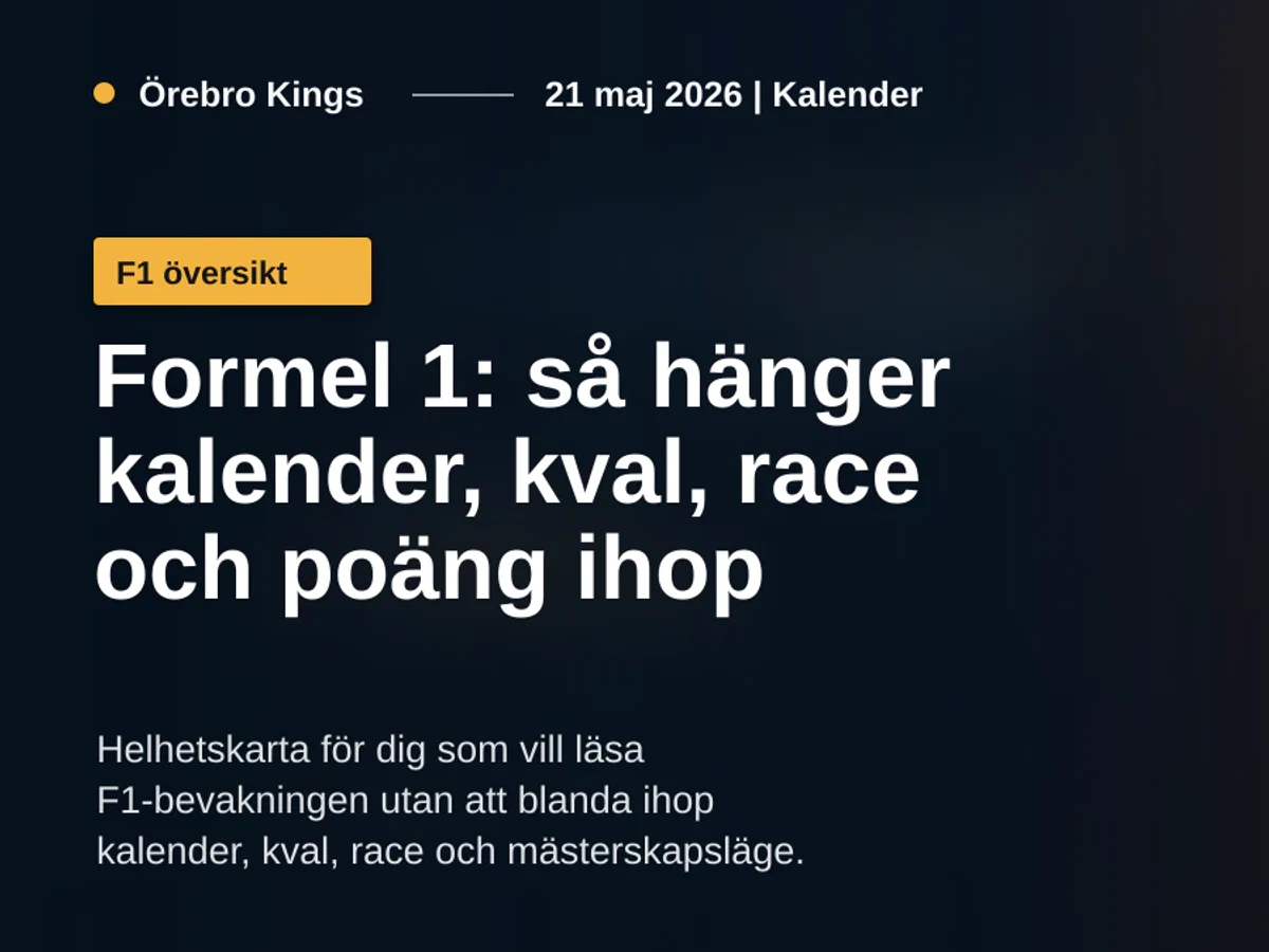 Ljust pressfoto från en F1-miljö med tidtagning och bana i bakgrunden.
