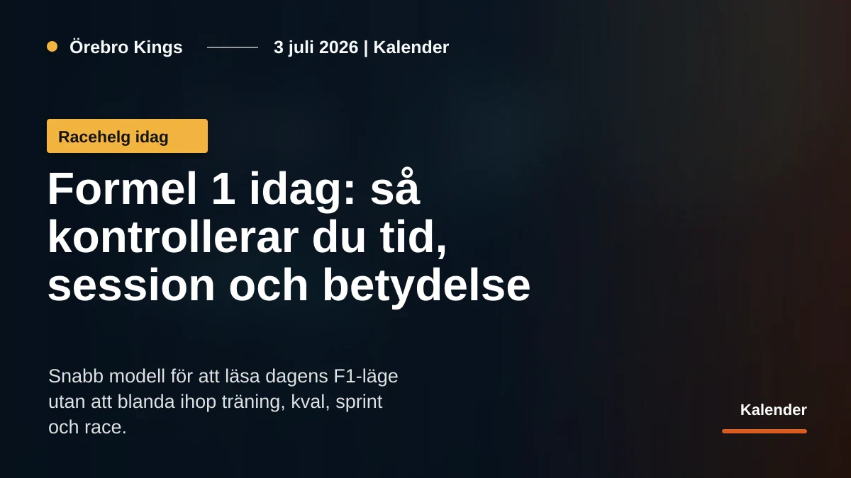 F1-bana med depåmur och tom startraka inför dagens körning.