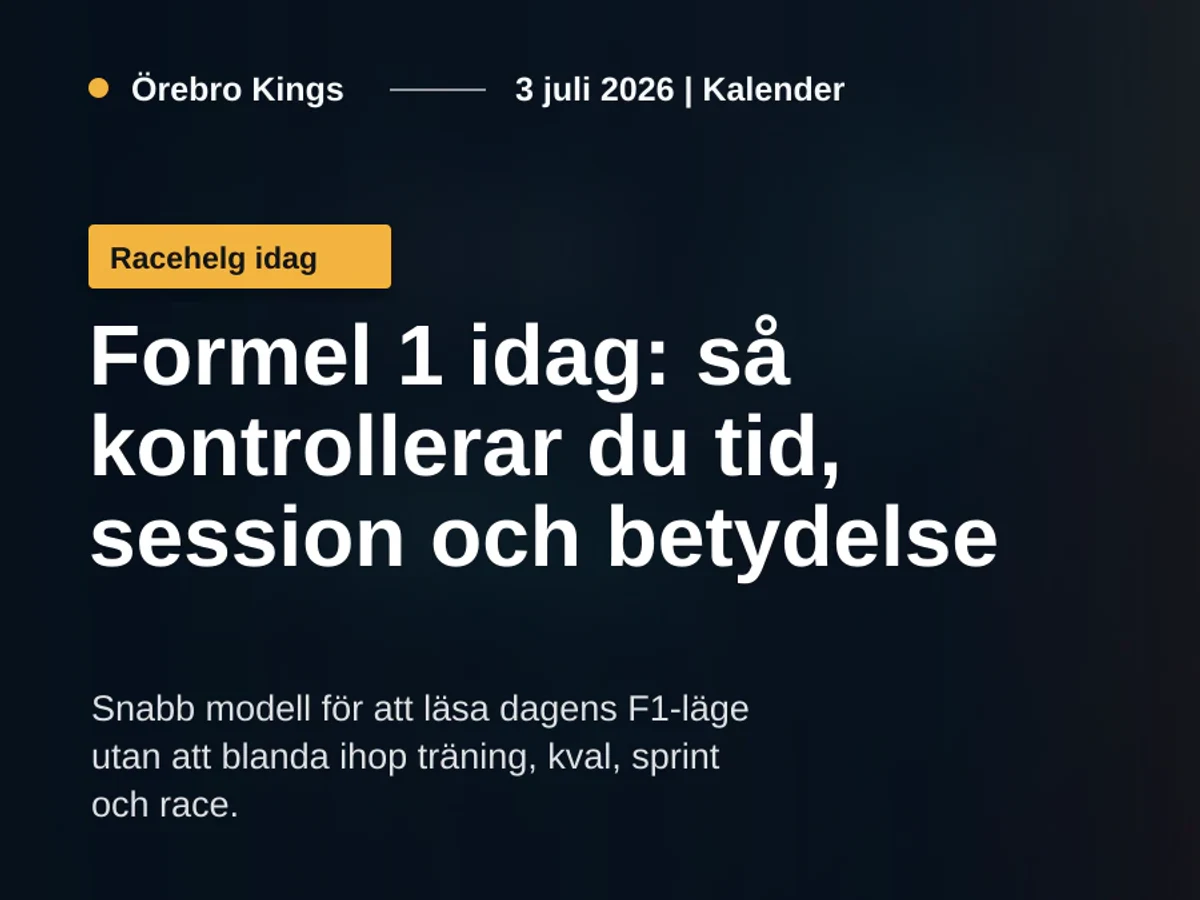 F1-bana med depåmur och tom startraka inför dagens körning.