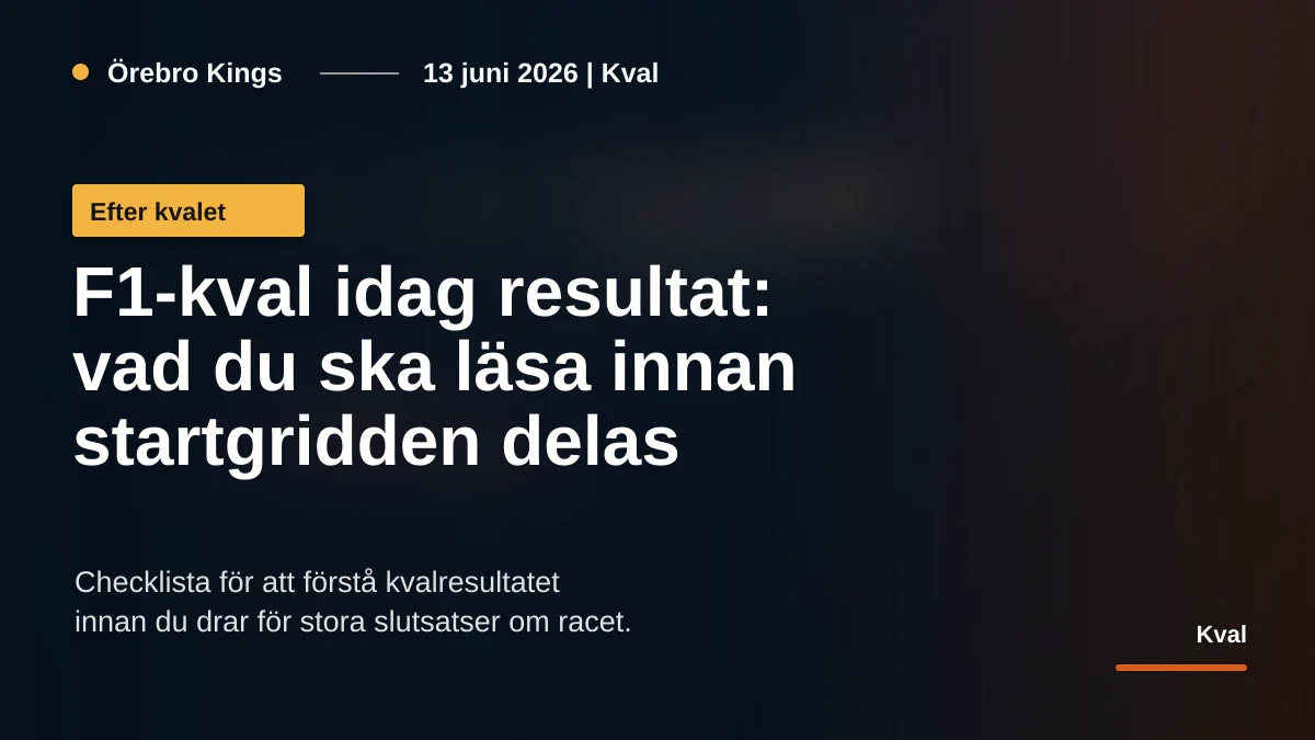 Kvalmiljö med tidtagning och formelbilar i bakgrunden.