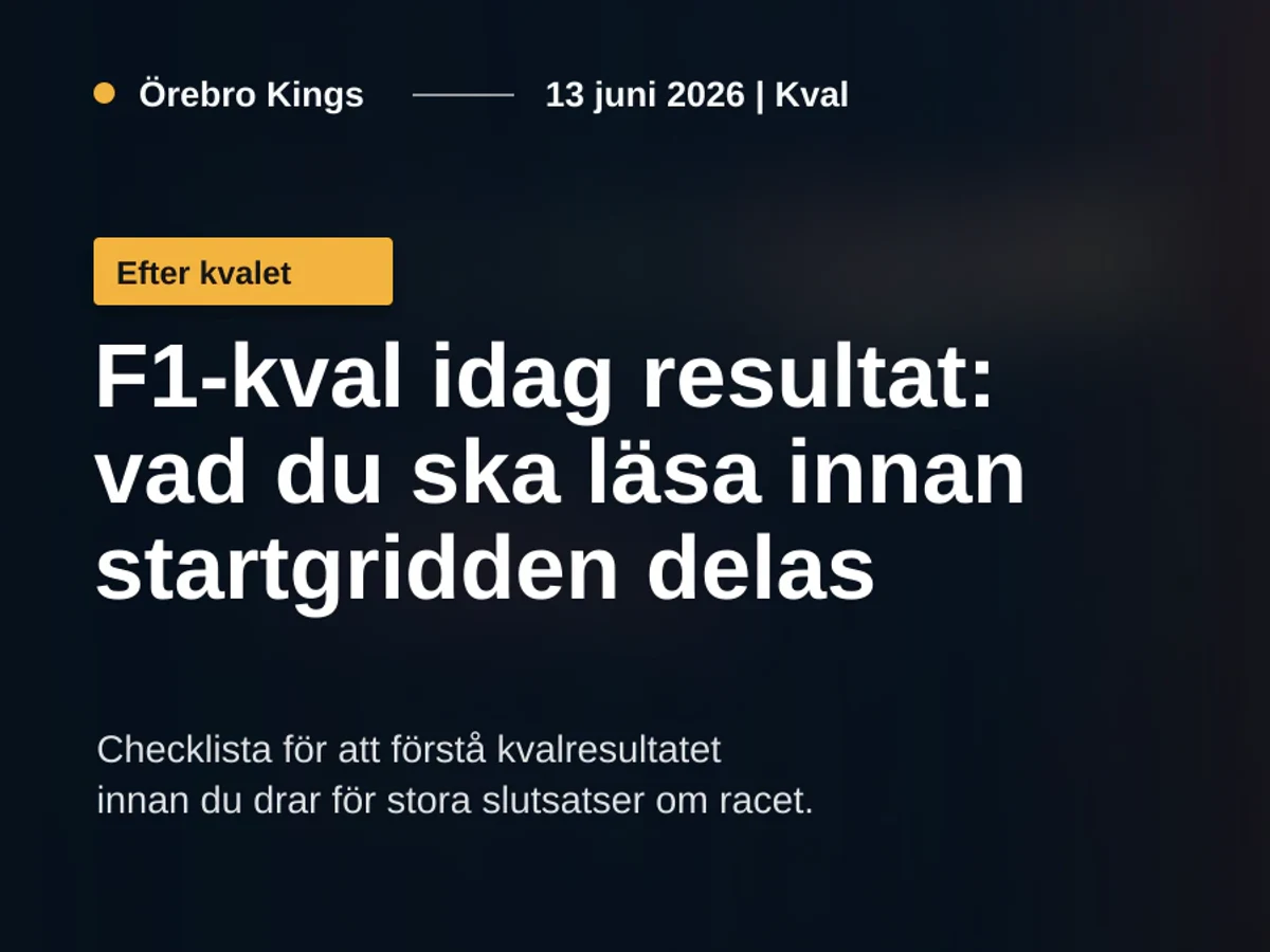 Kvalmiljö med tidtagning och formelbilar i bakgrunden.