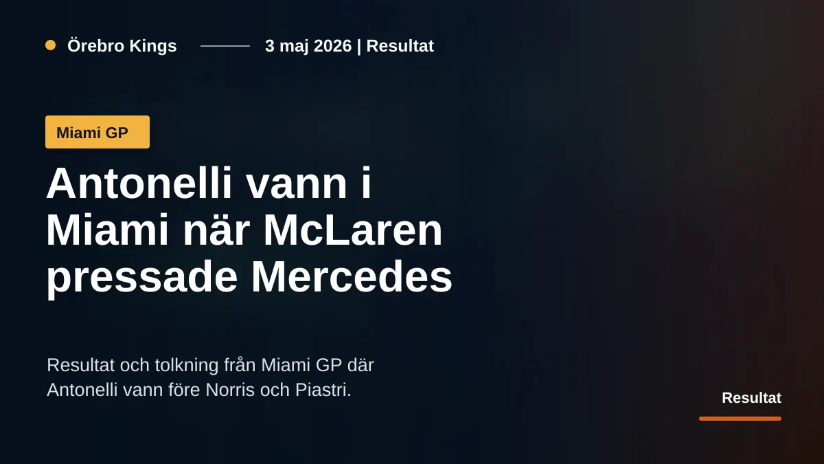 Generisk formelbil i fart på en ljus stadsbana som påminner om Miami.