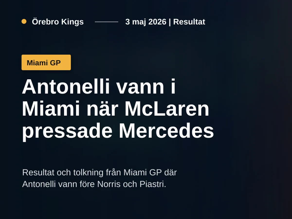 Generisk formelbil i fart på en ljus stadsbana som påminner om Miami.