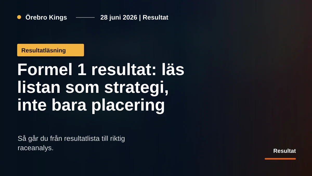 Rutmålsmiljö med generiska formelbilar efter ett lopp.